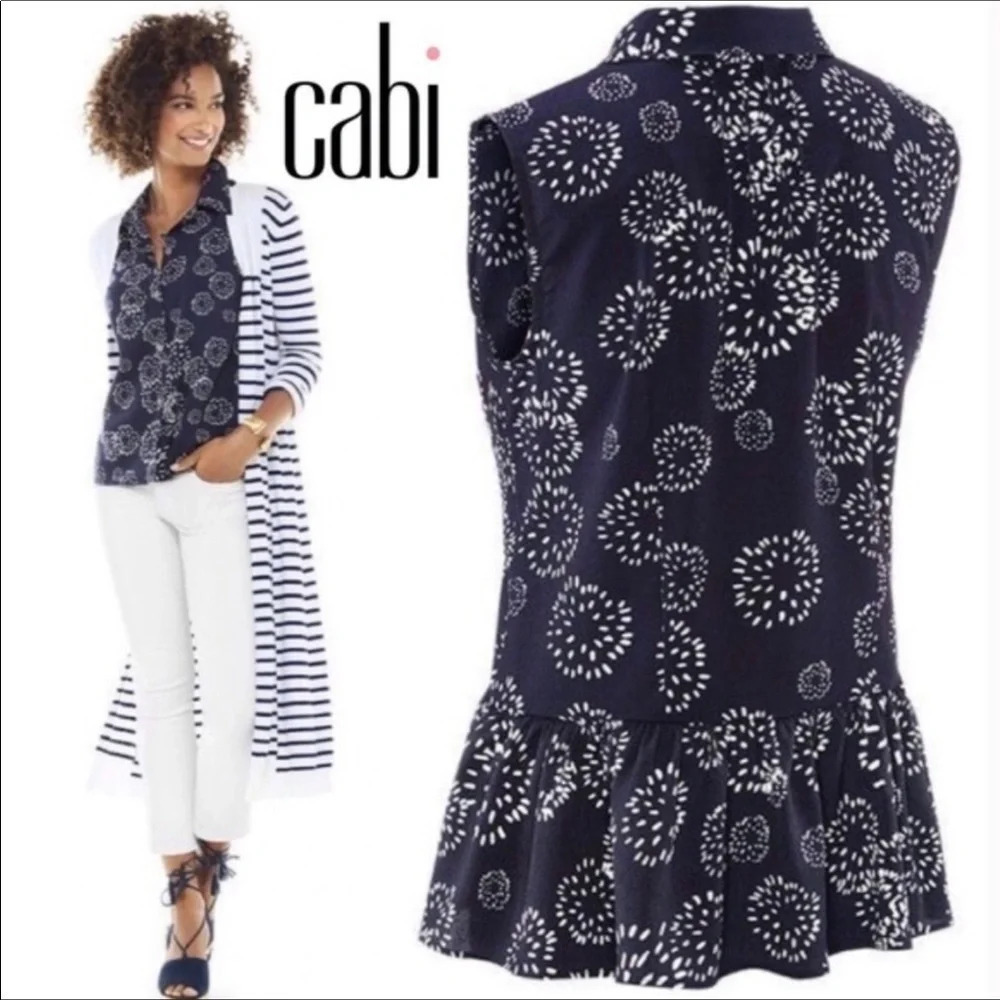 CAbi 5215 Dandelion Wish Button Down Tank Top XS